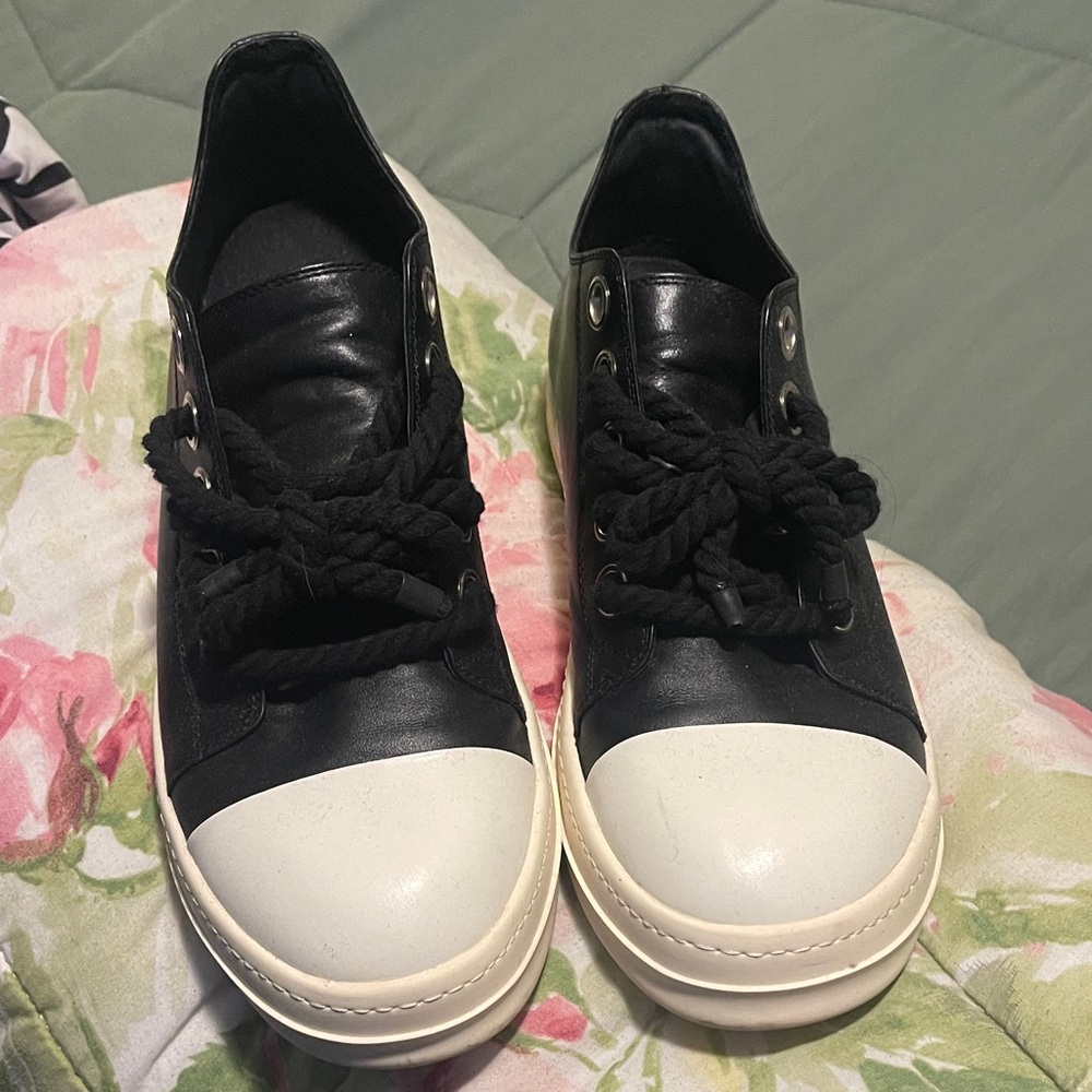 Rick Owens Black and White Men's Shoes